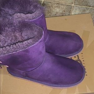 UGG boots Authentic cute purple and pink bow boots